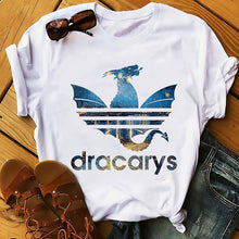 Load image into Gallery viewer, Daenerys Dragon camiseta Dracarys funny t-shirt men summer new white casual GOT unisex tshirt cool Harajuku street wear t shirt
