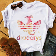 Load image into Gallery viewer, Daenerys Dragon camiseta Dracarys funny t-shirt men summer new white casual GOT unisex tshirt cool Harajuku street wear t shirt