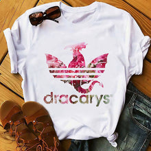 Load image into Gallery viewer, Daenerys Dragon camiseta Dracarys funny t-shirt men summer new white casual GOT unisex tshirt cool Harajuku street wear t shirt