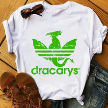 Load image into Gallery viewer, Daenerys Dragon camiseta Dracarys funny t-shirt men summer new white casual GOT unisex tshirt cool Harajuku street wear t shirt