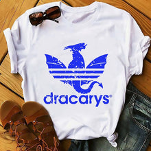 Load image into Gallery viewer, Daenerys Dragon camiseta Dracarys funny t-shirt men summer new white casual GOT unisex tshirt cool Harajuku street wear t shirt