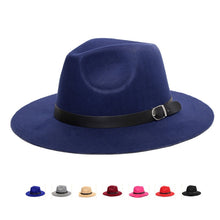 Load image into Gallery viewer, Women Wide Brim Wool Felt Jazz Fedora Cap