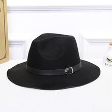 Load image into Gallery viewer, Women Wide Brim Wool Felt Jazz Fedora Cap