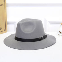 Load image into Gallery viewer, Women Wide Brim Wool Felt Jazz Fedora Cap