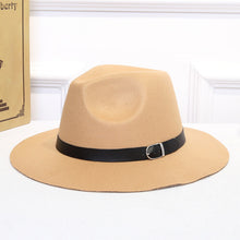 Load image into Gallery viewer, Women Wide Brim Wool Felt Jazz Fedora Cap
