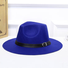 Load image into Gallery viewer, Women Wide Brim Wool Felt Jazz Fedora Cap