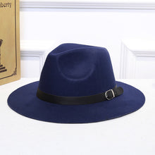 Load image into Gallery viewer, Women Wide Brim Wool Felt Jazz Fedora Cap