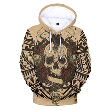 Load image into Gallery viewer, 3d Hoodies Pullover Tattoo Skull Rose Print Fashion Men Women
