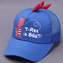 Load image into Gallery viewer, Brand Cute 2-10 Years Old Kids Dinosaur Hat Cotton Mesh Baseball Caps