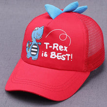 Load image into Gallery viewer, Brand Cute 2-10 Years Old Kids Dinosaur Hat Cotton Mesh Baseball Caps