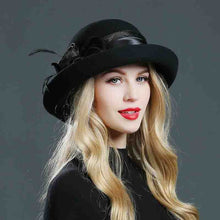 Load image into Gallery viewer, MTTZSYLHH top hat female England spring and summer fashion flower