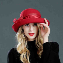 Load image into Gallery viewer, MTTZSYLHH top hat female England spring and summer fashion flower