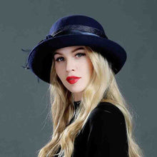 Load image into Gallery viewer, MTTZSYLHH top hat female England spring and summer fashion flower