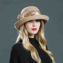 Load image into Gallery viewer, MTTZSYLHH top hat female England spring and summer fashion flower