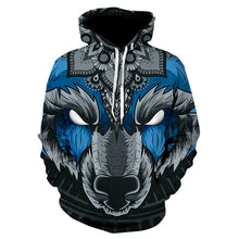 Load image into Gallery viewer, 2019 New Star-headed wolf print Hoodies Men