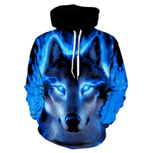 Load image into Gallery viewer, 2019 New Star-headed wolf print Hoodies Men