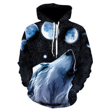 Load image into Gallery viewer, 2019 New Star-headed wolf print Hoodies Men