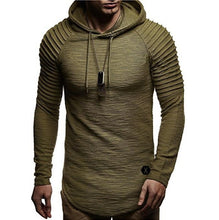 Load image into Gallery viewer, 2018 New Men's O-Neck Fold Hooded T-shirts Tees Male Casual Long Sleeve T shirt Slim Fit Fitness Gyms T-shirts Tops XXXL
