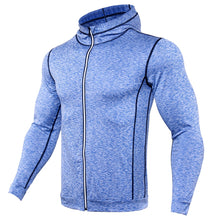 Load image into Gallery viewer, Top Quality Mens T Shirts Fashion 2017 Sweatshirts Men Fitness TShirt Compression Shirt Zipper Reflective Breathable Jersey MMA