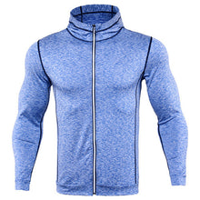 Load image into Gallery viewer, Top Quality Mens T Shirts Fashion 2017 Sweatshirts Men Fitness TShirt Compression Shirt Zipper Reflective Breathable Jersey MMA