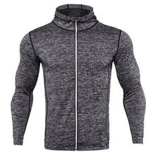 Load image into Gallery viewer, Top Quality Mens T Shirts Fashion 2017 Sweatshirts Men Fitness TShirt Compression Shirt Zipper Reflective Breathable Jersey MMA