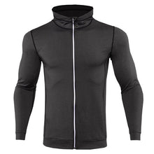 Load image into Gallery viewer, Top Quality Mens T Shirts Fashion 2017 Sweatshirts Men Fitness TShirt Compression Shirt Zipper Reflective Breathable Jersey MMA