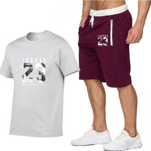 Load image into Gallery viewer, New casual suit men's summer quality couple sportswear cotton printing Jordan 23 T shirt + shorts two-piece fashion clothing