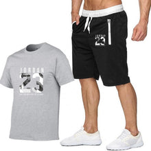 Load image into Gallery viewer, New casual suit men's summer quality couple sportswear cotton printing Jordan 23 T shirt + shorts two-piece fashion clothing