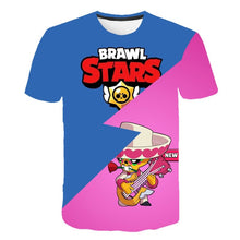 Load image into Gallery viewer, 2019 summer New Kids shooting game T shirt Men/Women 3D Printed Brawl Stars T-shirt Cartoon Fashion Short sleeve Boys/girl Tops