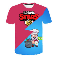 Load image into Gallery viewer, 2019 summer New Kids shooting game T shirt Men/Women 3D Printed Brawl Stars T-shirt Cartoon Fashion Short sleeve Boys/girl Tops