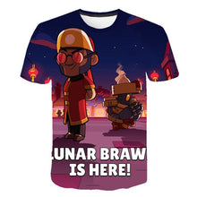 Load image into Gallery viewer, 2019 summer New Kids shooting game T shirt Men/Women 3D Printed Brawl Stars T-shirt Cartoon Fashion Short sleeve Boys/girl Tops