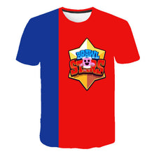 Load image into Gallery viewer, 2019 summer New Kids shooting game T shirt Men/Women 3D Printed Brawl Stars T-shirt Cartoon Fashion Short sleeve Boys/girl Tops