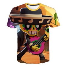 Load image into Gallery viewer, 2019 summer New Kids shooting game T shirt Men/Women 3D Printed Brawl Stars T-shirt Cartoon Fashion Short sleeve Boys/girl Tops