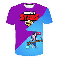 Load image into Gallery viewer, 2019 summer New Kids shooting game T shirt Men/Women 3D Printed Brawl Stars T-shirt Cartoon Fashion Short sleeve Boys/girl Tops