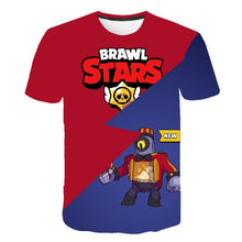 Load image into Gallery viewer, 2019 summer New Kids shooting game T shirt Men/Women 3D Printed Brawl Stars T-shirt Cartoon Fashion Short sleeve Boys/girl Tops