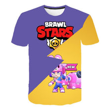 Load image into Gallery viewer, 2019 summer New Kids shooting game T shirt Men/Women 3D Printed Brawl Stars T-shirt Cartoon Fashion Short sleeve Boys/girl Tops