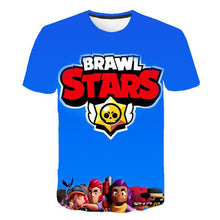 Load image into Gallery viewer, 2019 summer New Kids shooting game T shirt Men/Women 3D Printed Brawl Stars T-shirt Cartoon Fashion Short sleeve Boys/girl Tops